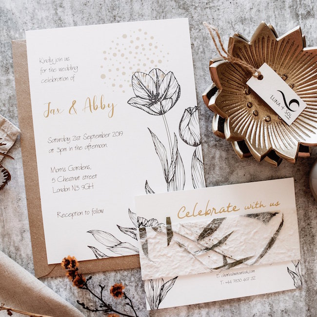 tulip wedding invitations