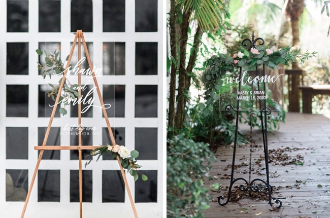 Acrylic Wedding Welcome Sign