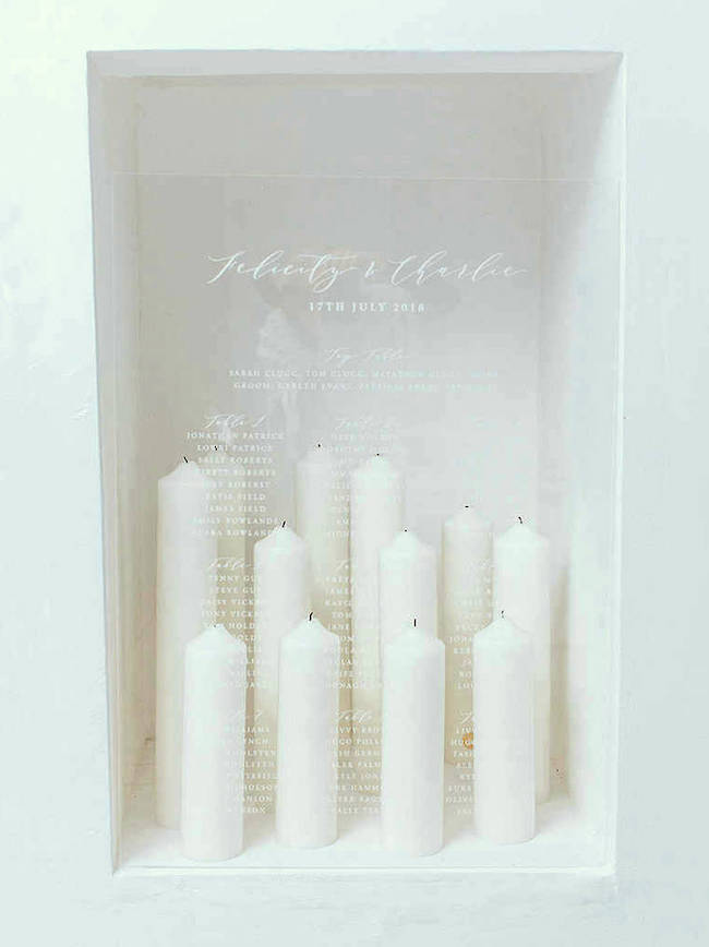 Transparent Wedding Seating Chart