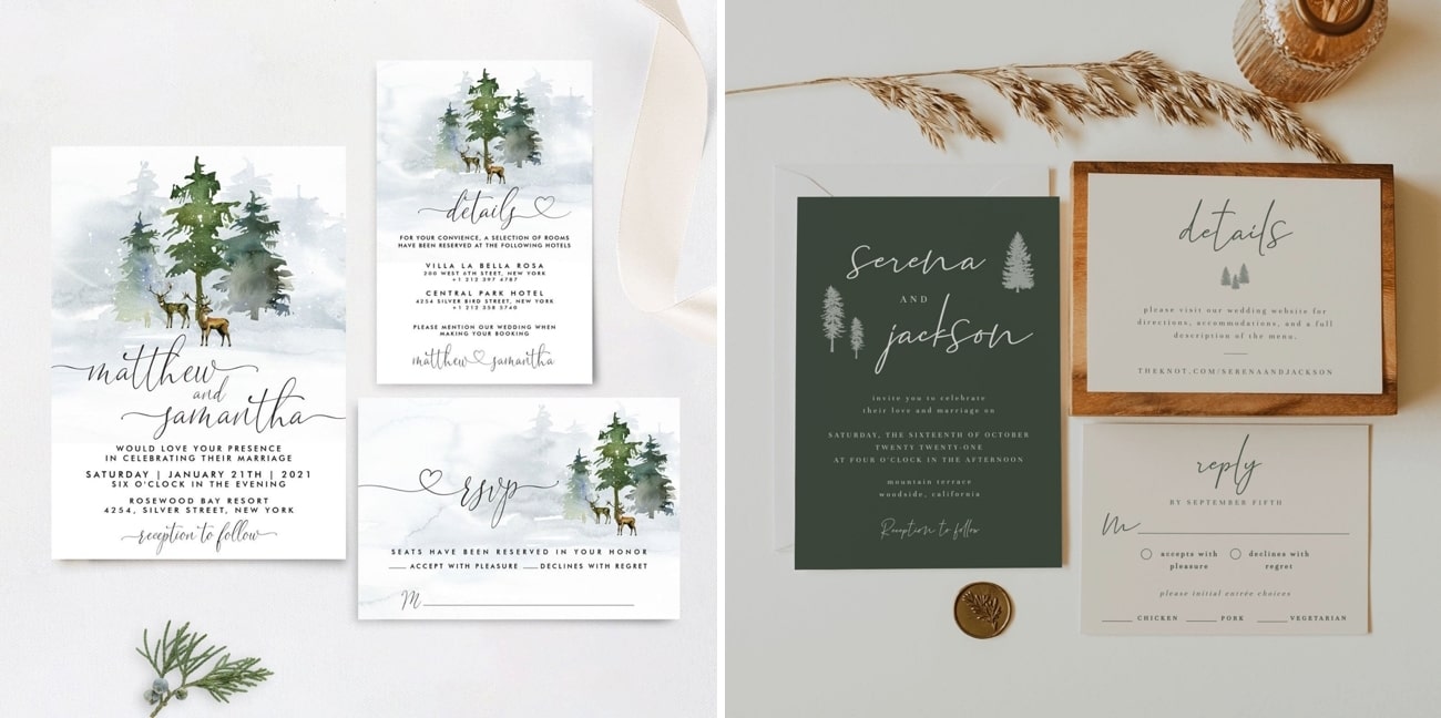 Printable Forest Wedding Invitations