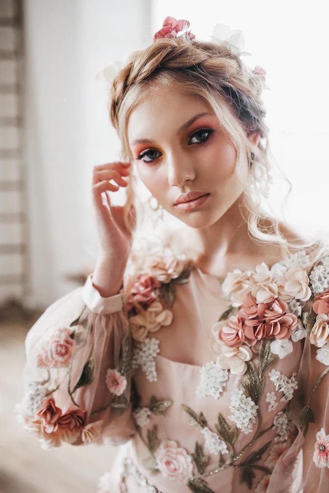 hydrangea wedding dress