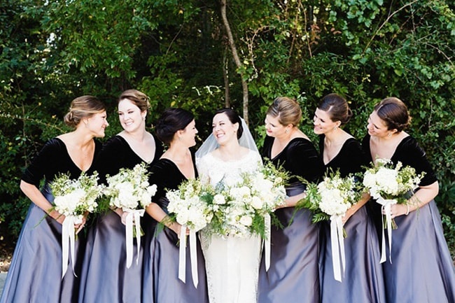 Velvet Bridesmaid Dress Inspiration | SouthBound Bride