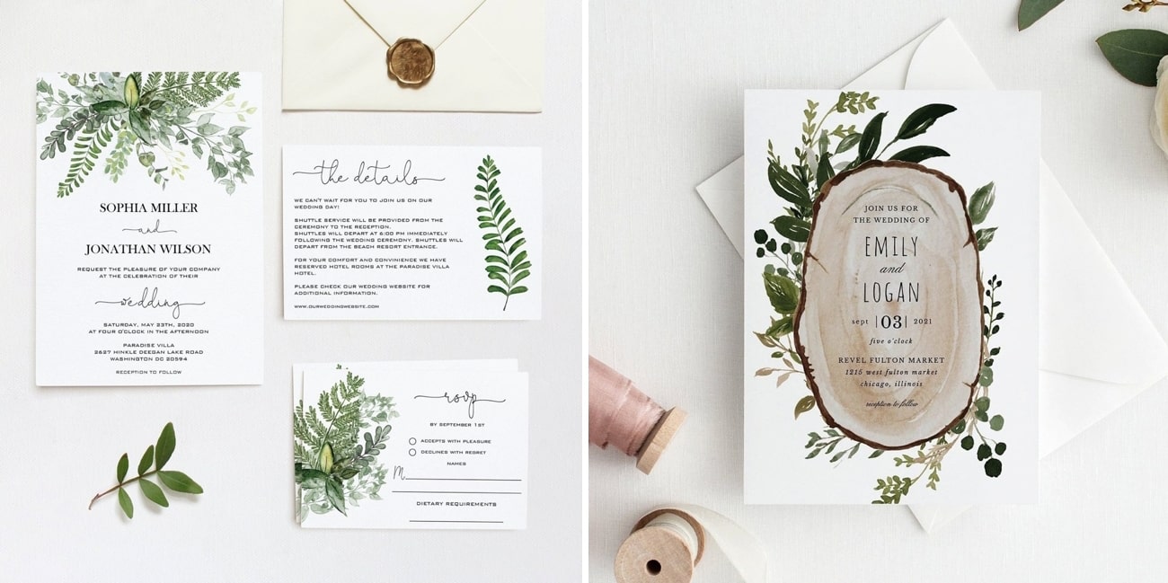 Printable Forest Wedding Invitations