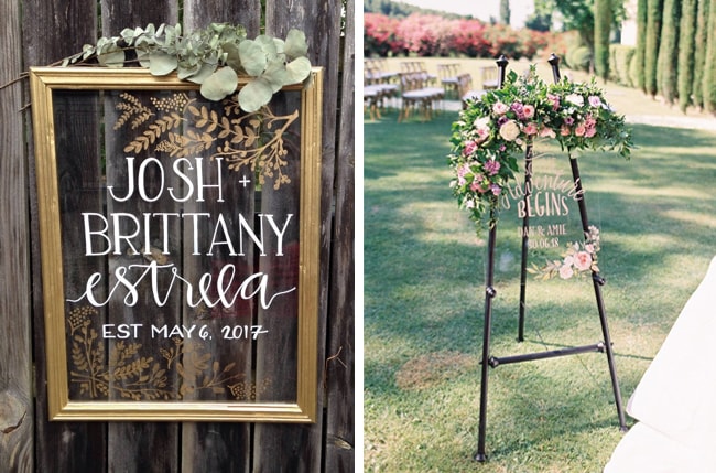 Transparent Wedding Signage