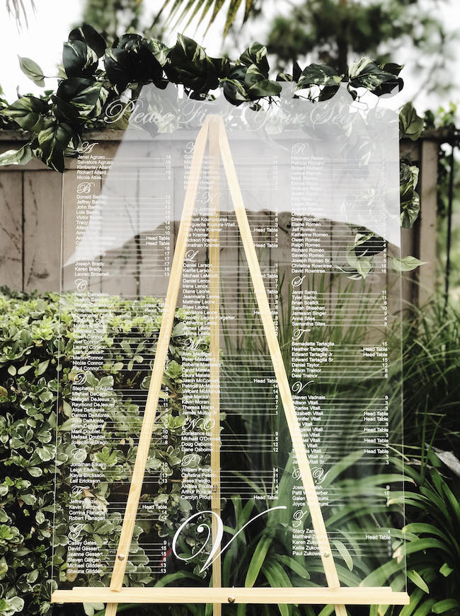 Acrylic Wedding Seating Chart