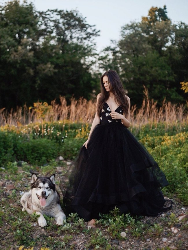 15 Chic Black Wedding Dresses for Bold Brides | Black Wedding Dress Separates by Sweet Caroline Styles