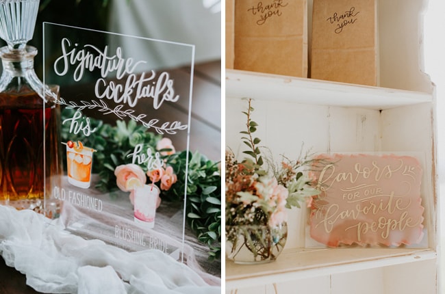 Transparent Wedding Signage