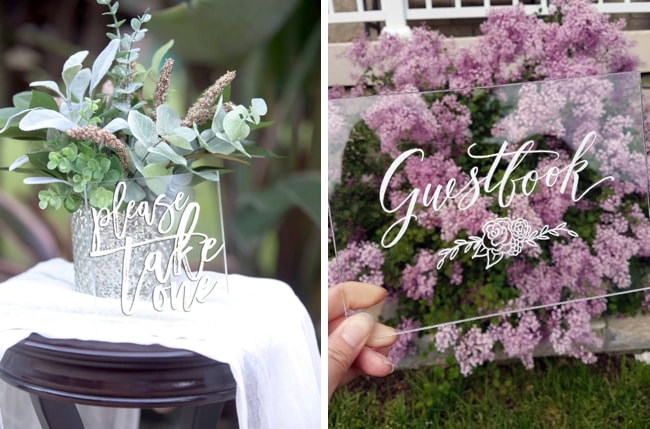 See-Though Guestbook Wedding Sign