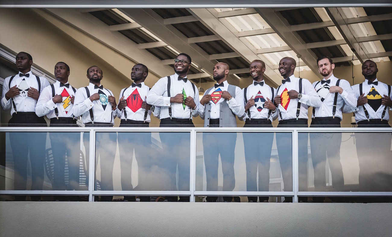 Superhero Groomsmen | Image: Daryl Glass
