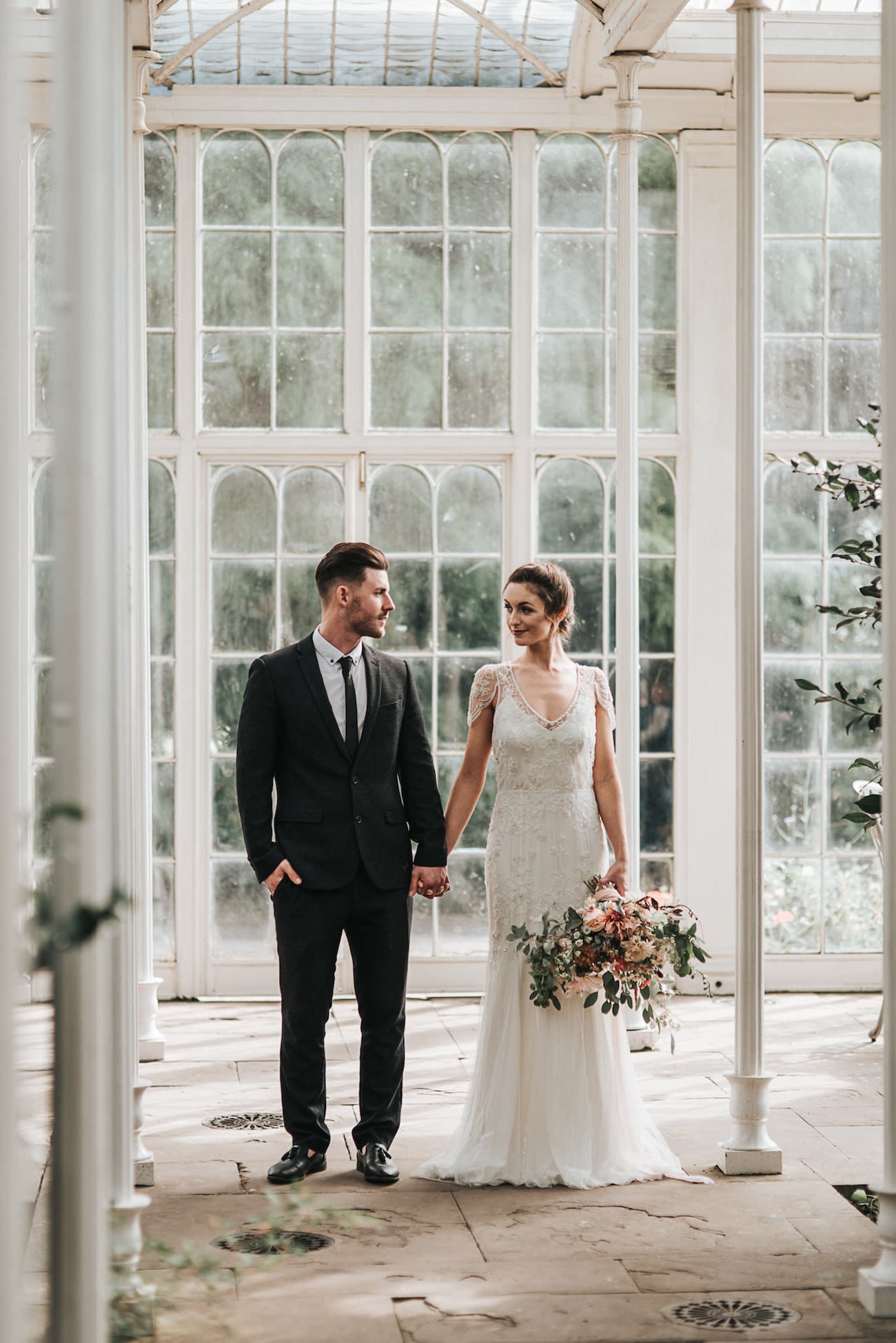 Greenhouse Romance Wedding Inspiration Bride & Groom | Image: Pear & Bear Photography