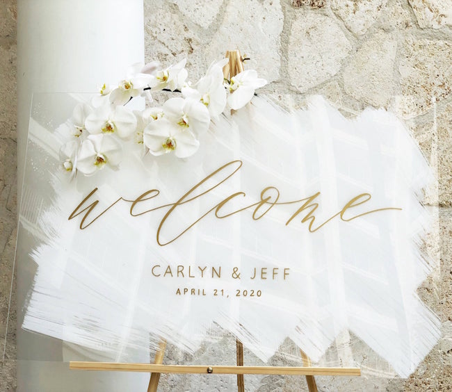 Transparent Wedding Signage