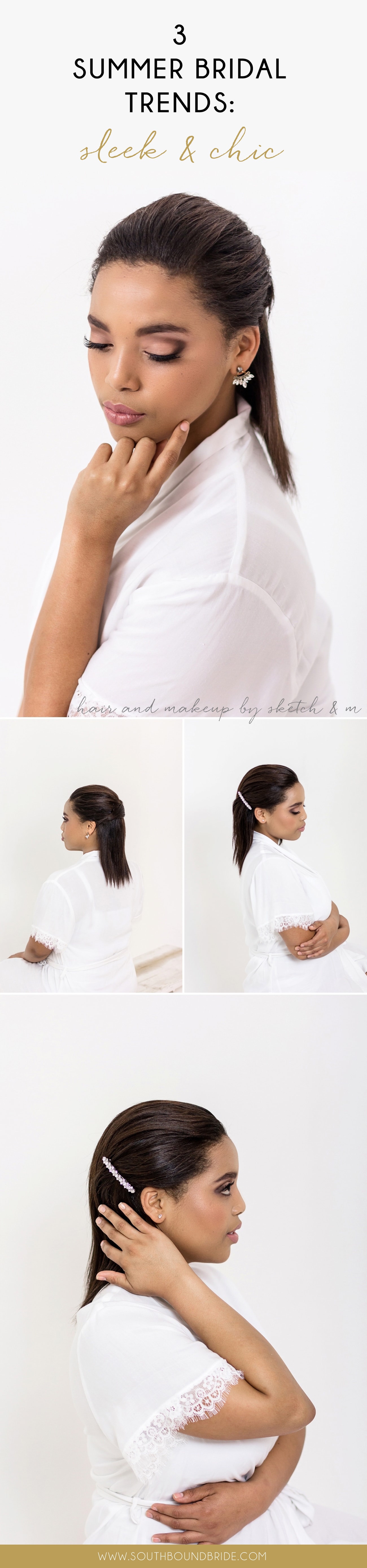 3 Gorgeous Summer Bridal Looks from the Catwalk with Sketch & M: Sleek & Chic | SouthBound Bride