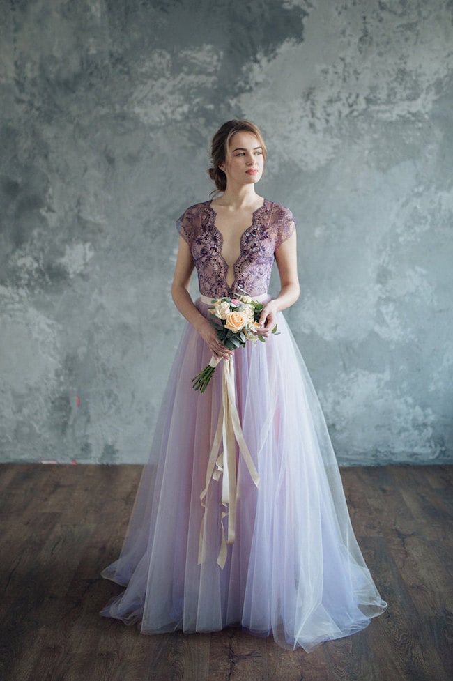 Serenity Lilac Wedding Dress by Li Bright Wedding Dress
