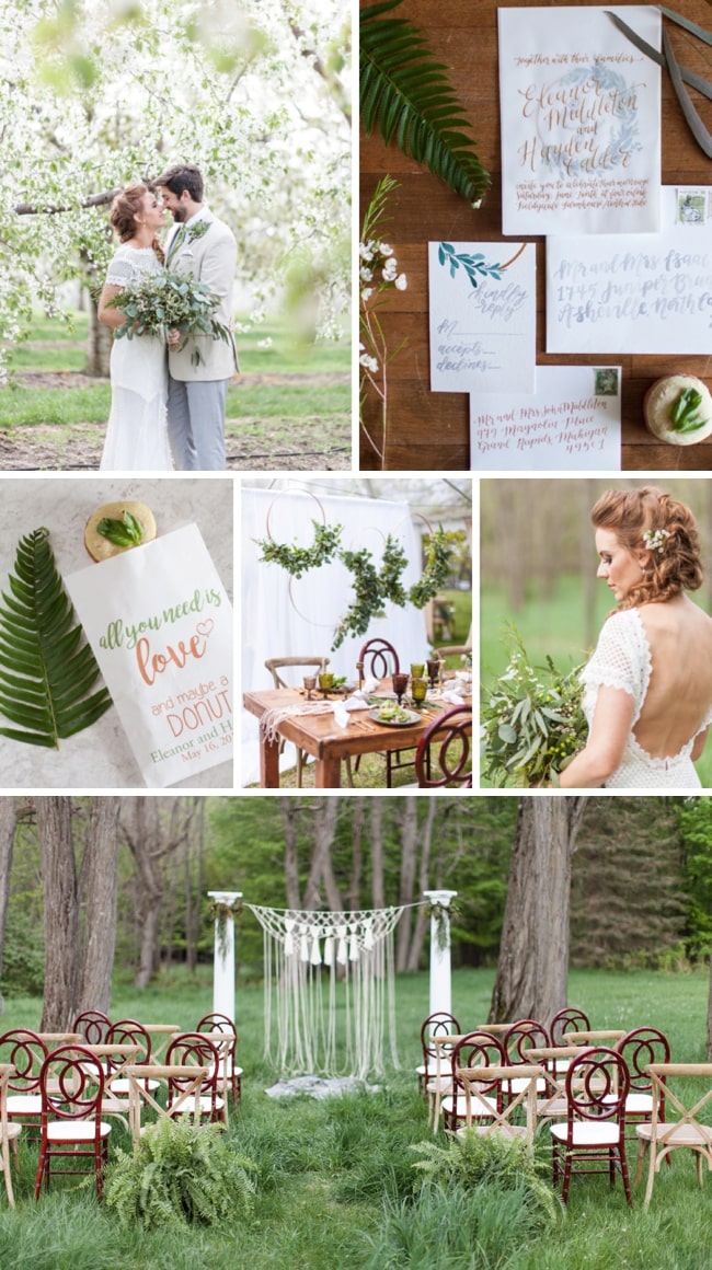 Woodsy Modern Boho Wedding Inspiration by Wren Photography and Juniper & Lace Events | SouthBound Bride