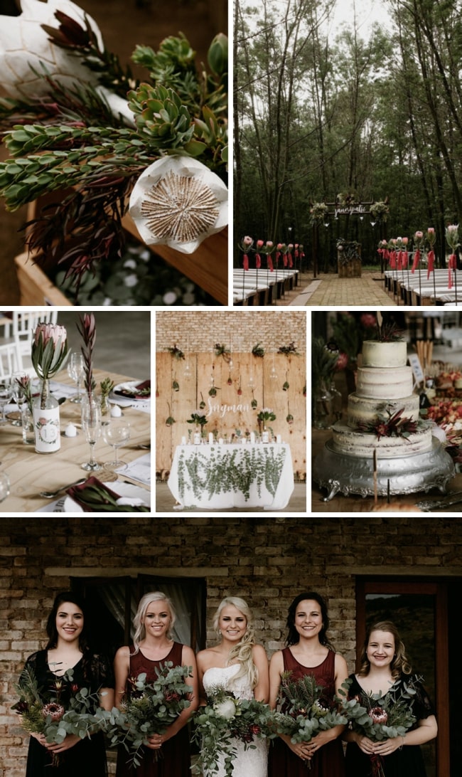 Moody Protea-filled Forest Wedding at De la Mas by Chris de Wet | SouthBound Bride