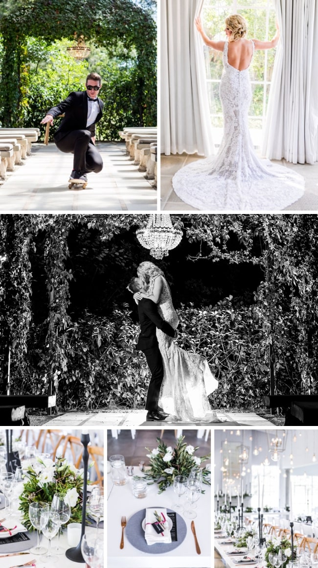 Modern Monochrome & Greenery Wedding at White Light by Daniel West | SouthBound Bride