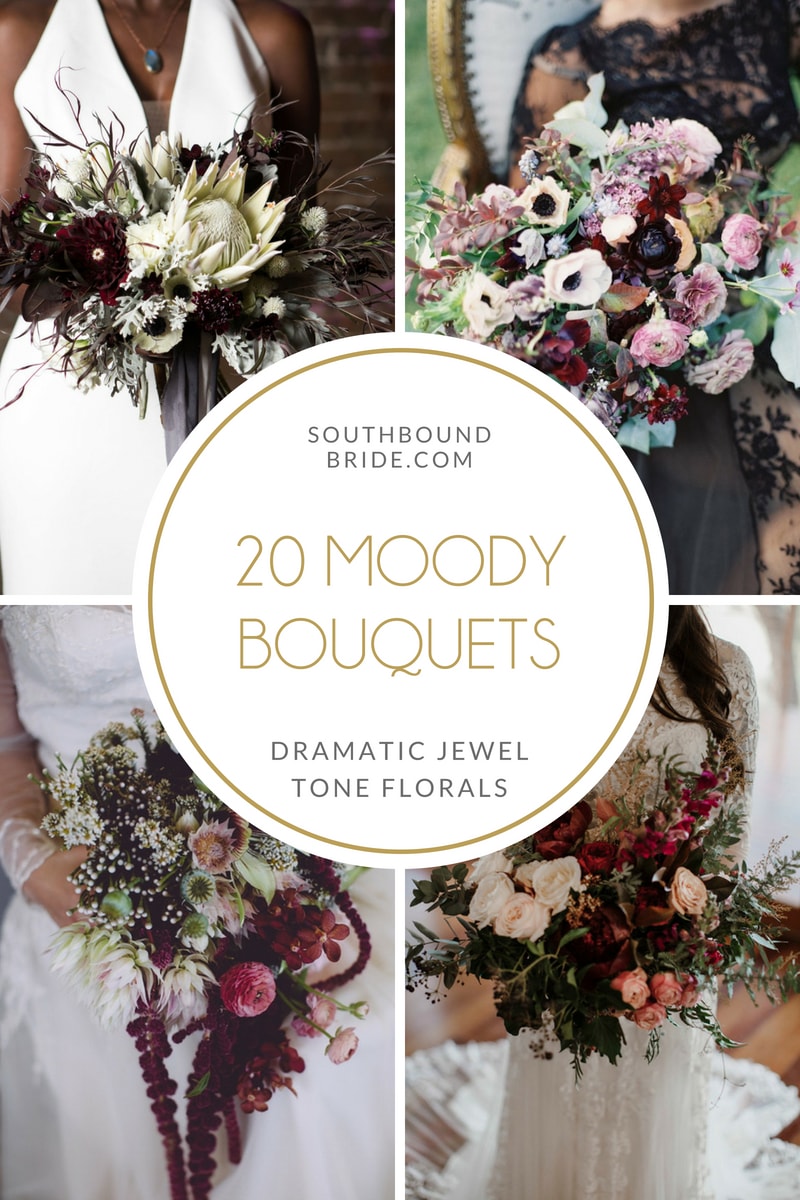 20 Dark & Moody Jewel Tone Bouquets | SouthBound Bride