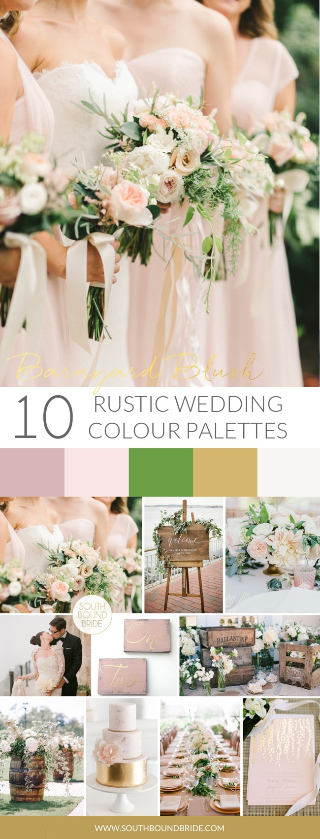 Barnyard Blush Rustic Wedding Palette | SouthBound Bride