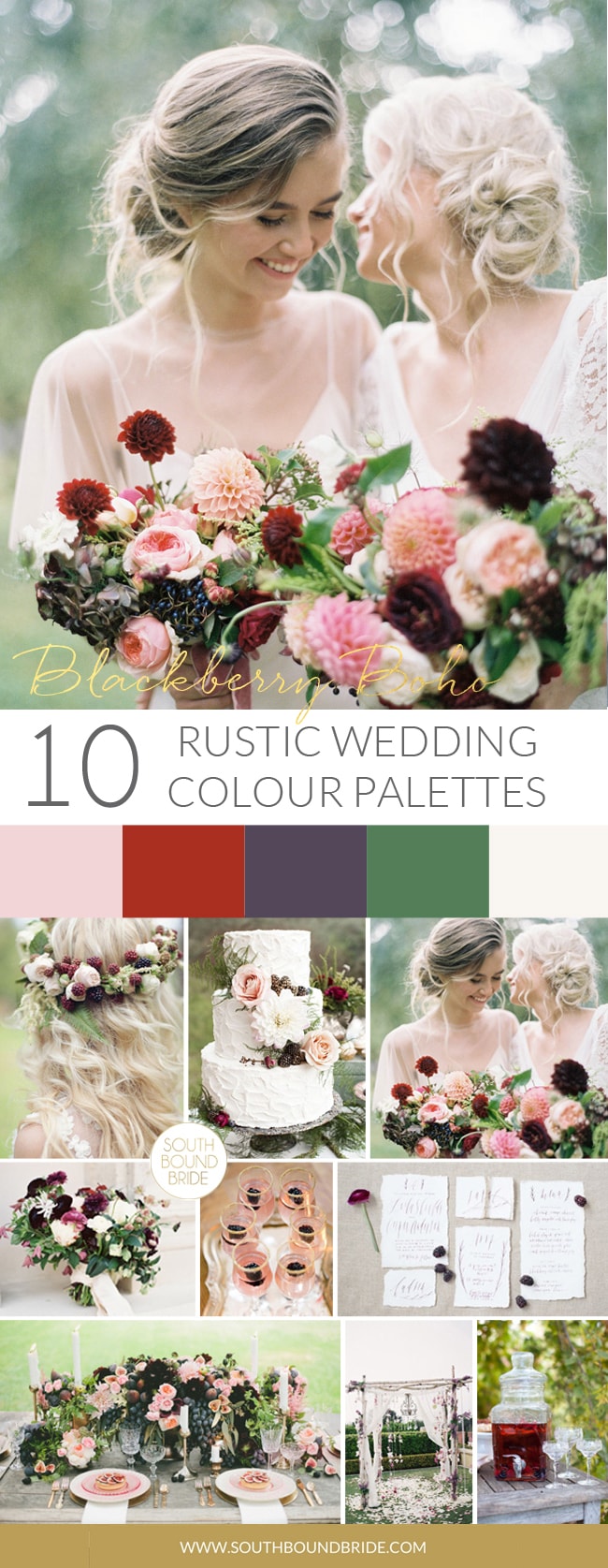 Blackberry Boho Rustic Wedding Palette | SouthBound Bride