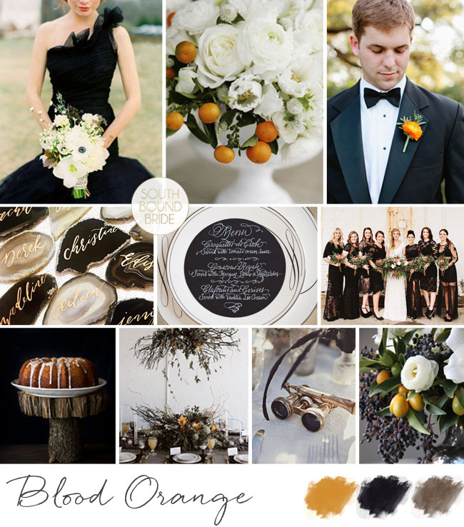 Blood Orange Elegant Halloween Wedding Inspiration Board | SouthBound Bride