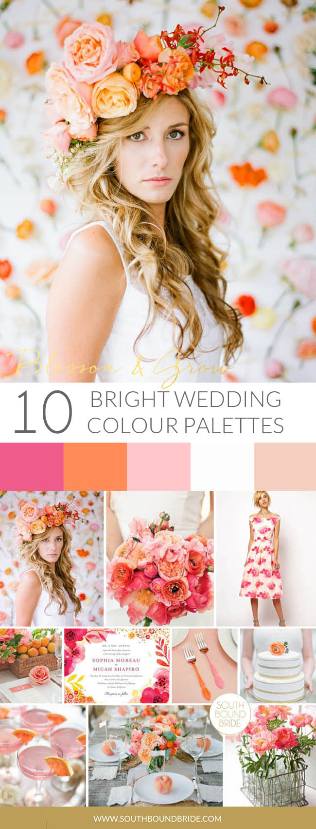 Blossom & Grow Colorful Wedding Palette