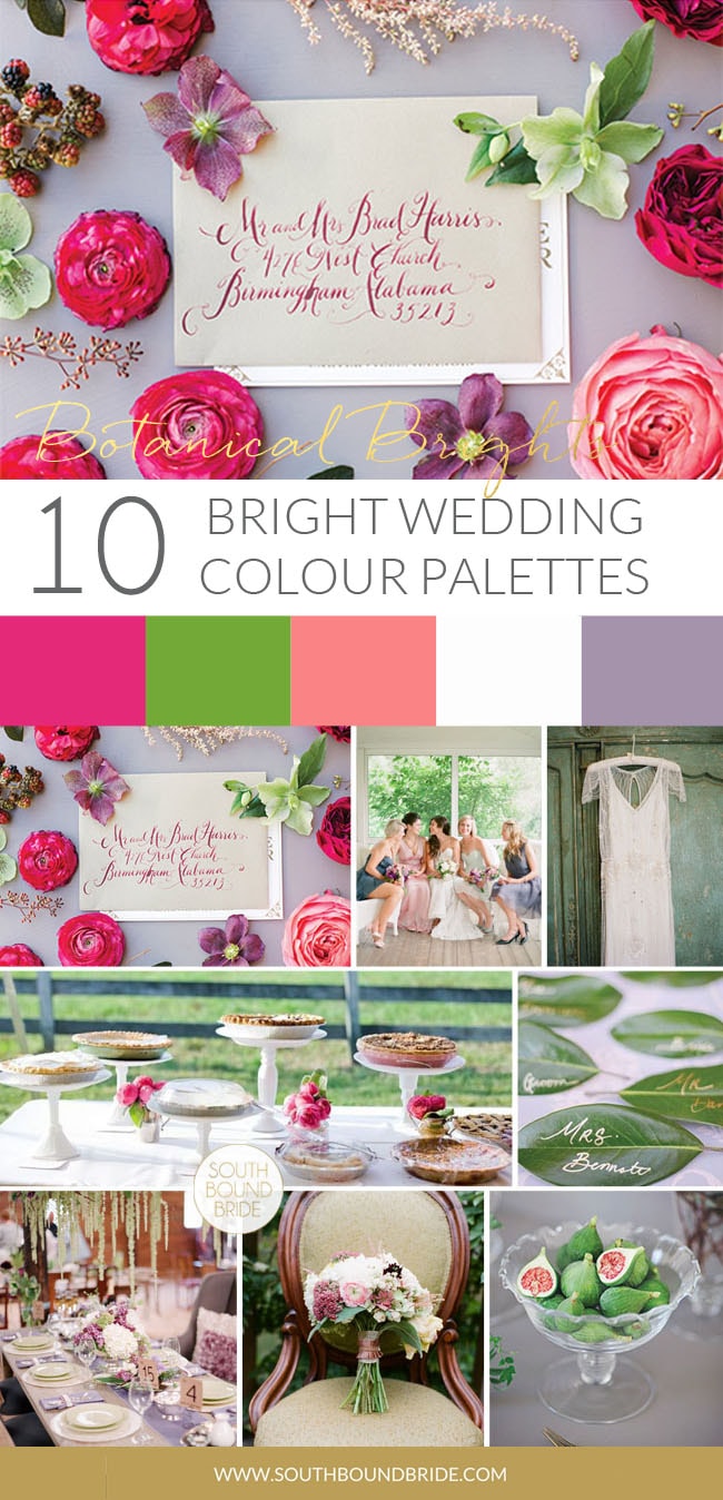 Botanical Brights Wedding Palette | SouthBound Bride