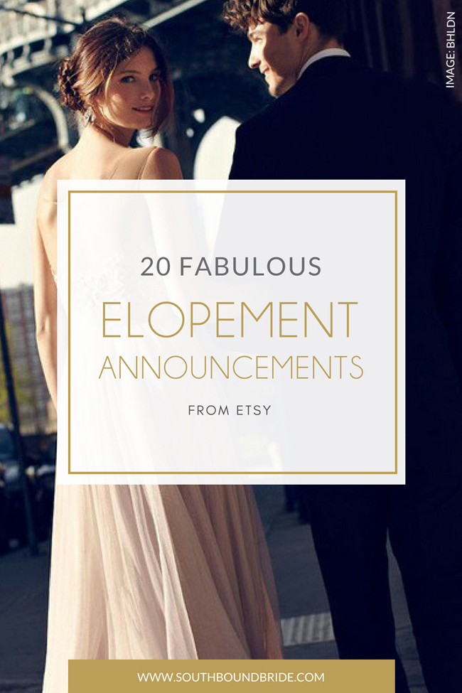Elopement Announcements | SouthBound Bride