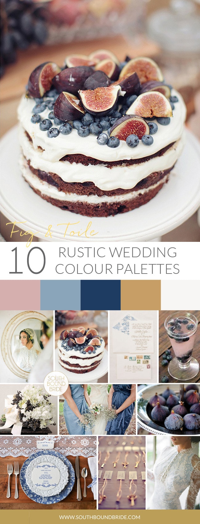 Fig & Toile Rustic Wedding Palette | SouthBound Bride