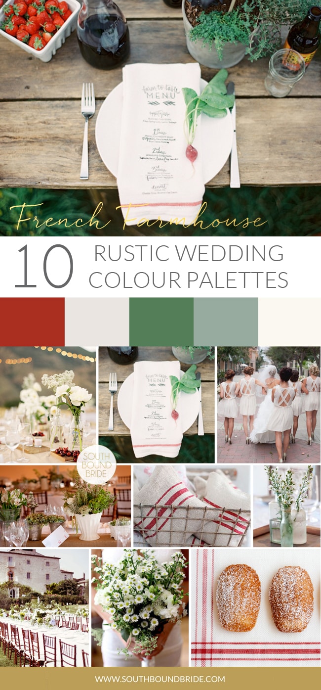 French Farmhouse Rustic Wedding Palette | SouthBound Bride