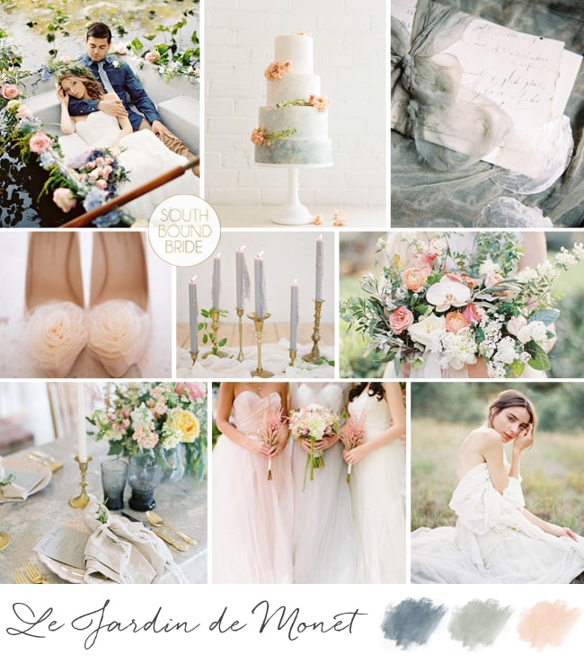 Monet Fine Art Wedding Inspiration Board | SouthBound Bride
