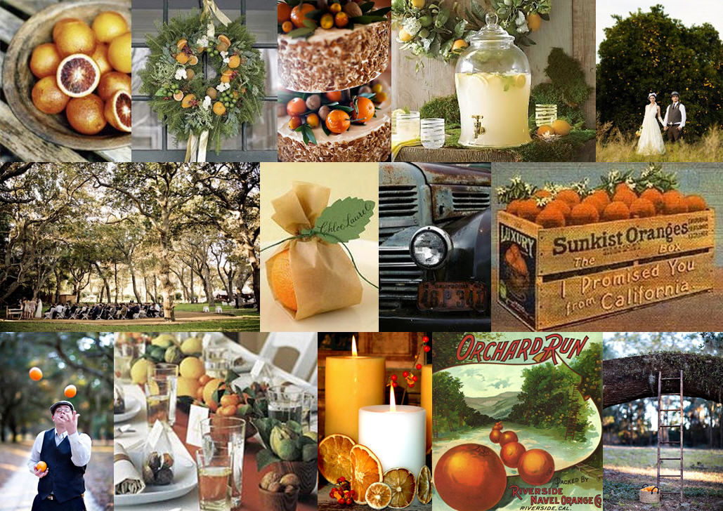 citrus wedding inspiration