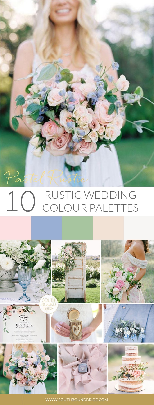 Pastel Rustic Wedding Palette | SouthBound Bride