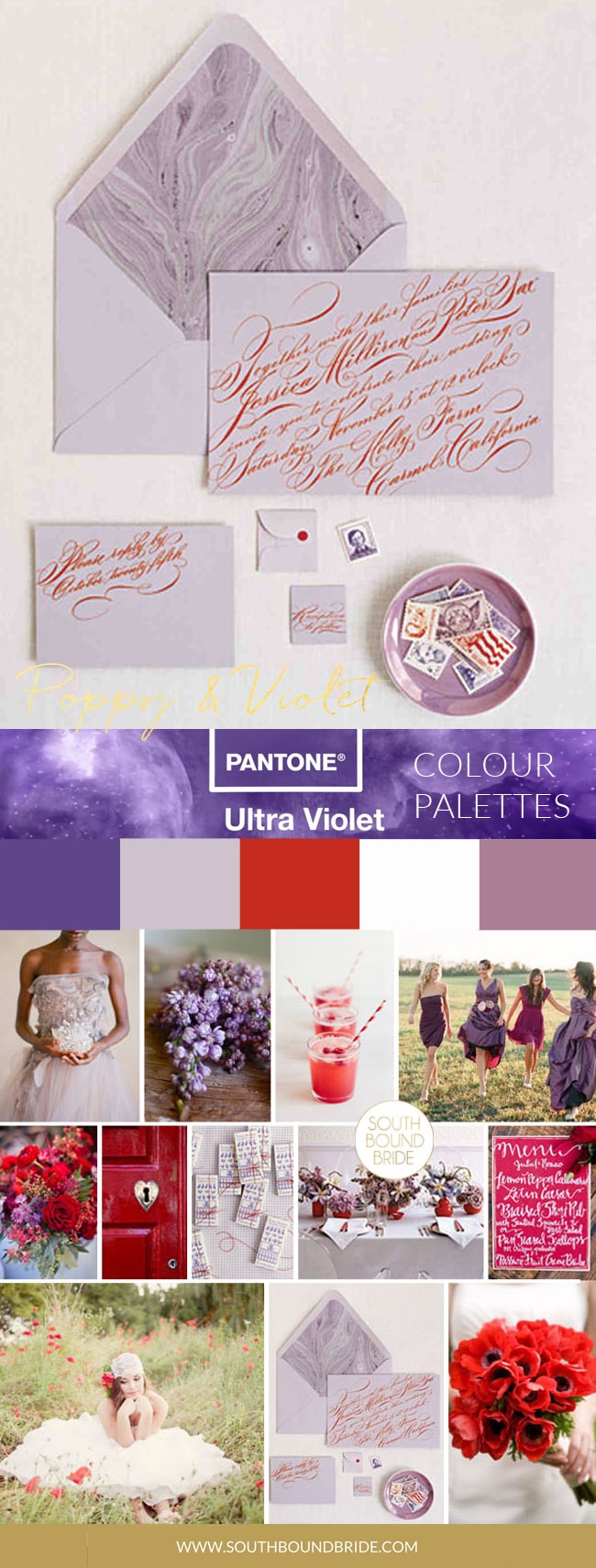 Pantone Colour of the Year 2018: Ultra Violet Inspiration Boards | SouthBound Bride