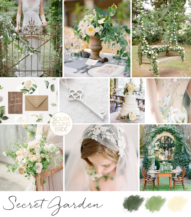 Secret Garden Inspiration Board | SouthBound Bride