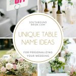 Unique & Creative Wedding Table Name Ideas